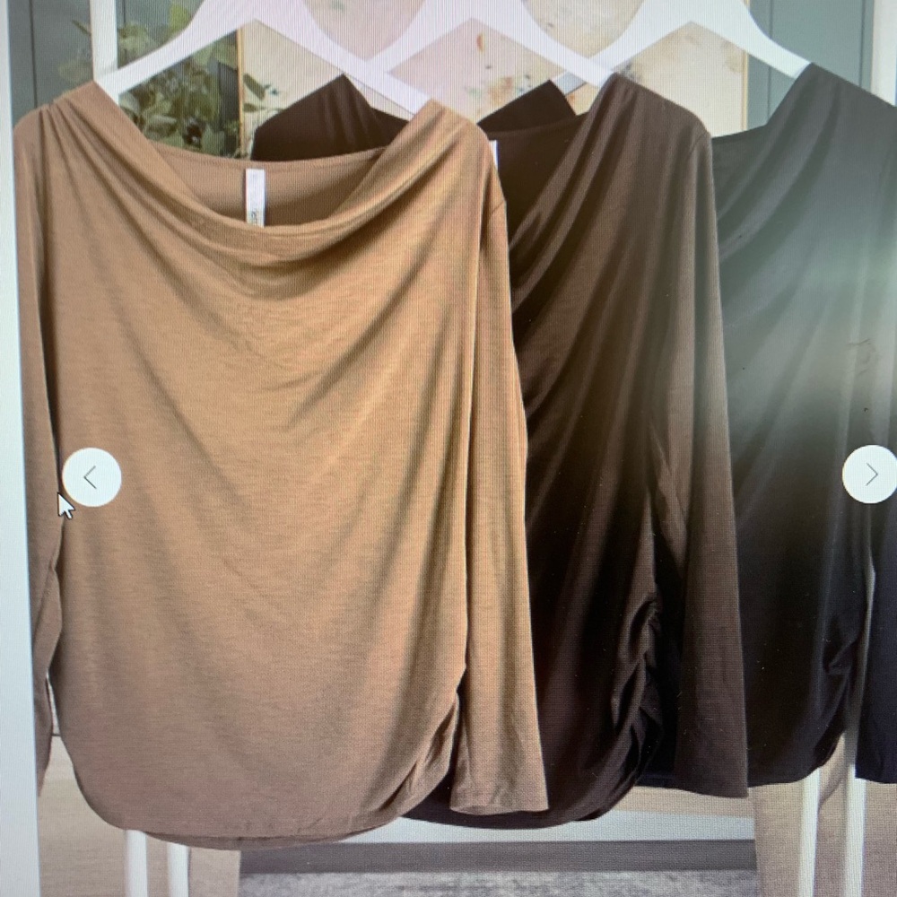 Dear Scarlett Long Sleeve Ruched Neck Top